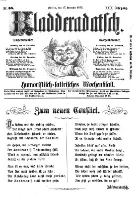 Kladderadatsch Sonntag 17. Dezember 1876