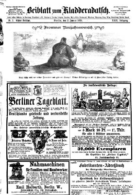 Kladderadatsch Sonntag 2. Januar 1876