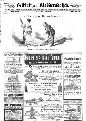 Kladderadatsch Sonntag 7. Mai 1876