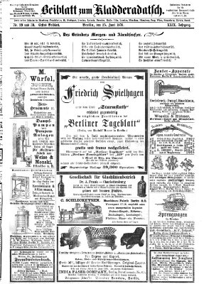 Kladderadatsch Sonntag 25. Juni 1876