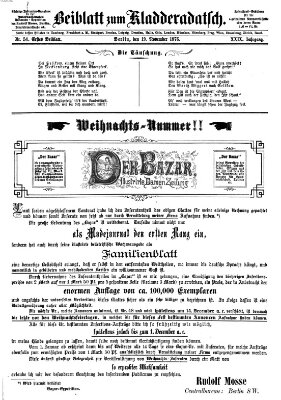 Kladderadatsch Sonntag 19. November 1876