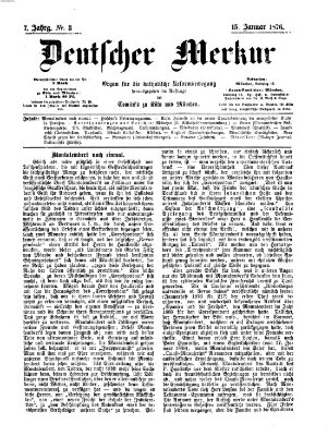 Deutscher Merkur Samstag 15. Januar 1876