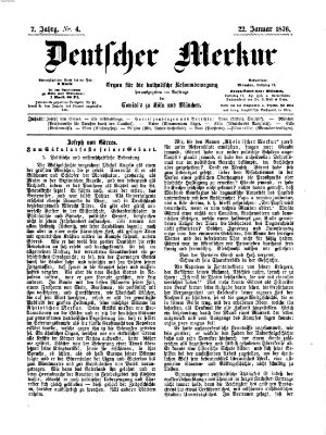 Deutscher Merkur Samstag 22. Januar 1876