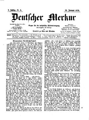 Deutscher Merkur Samstag 29. Januar 1876