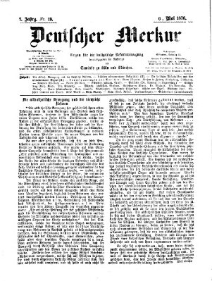 Deutscher Merkur Samstag 6. Mai 1876