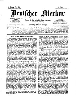 Deutscher Merkur Samstag 3. Juni 1876