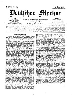 Deutscher Merkur Samstag 17. Juni 1876