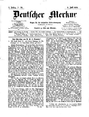 Deutscher Merkur Samstag 8. Juli 1876