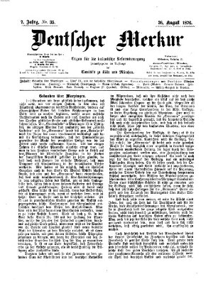 Deutscher Merkur Samstag 26. August 1876