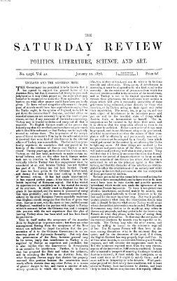 Saturday review Samstag 22. Januar 1876