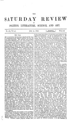 Saturday review Samstag 29. Juli 1876