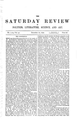 Saturday review Samstag 16. Dezember 1876