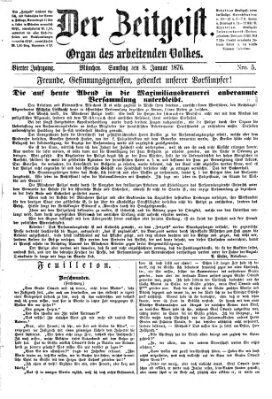 Der Zeitgeist Samstag 8. Januar 1876