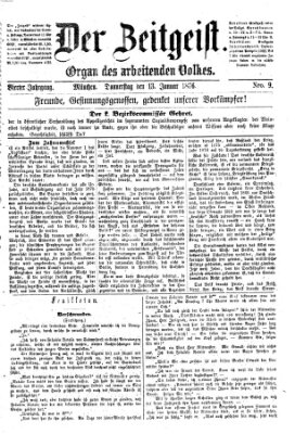 Der Zeitgeist Donnerstag 13. Januar 1876