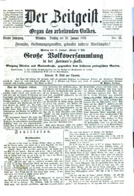 Der Zeitgeist Dienstag 18. Januar 1876