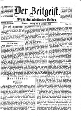 Der Zeitgeist Dienstag 1. Februar 1876