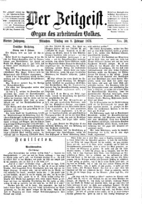 Der Zeitgeist Dienstag 8. Februar 1876