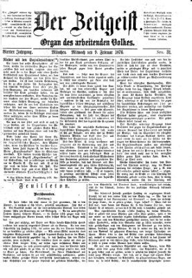 Der Zeitgeist Mittwoch 9. Februar 1876