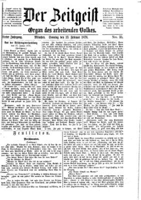 Der Zeitgeist Sonntag 13. Februar 1876