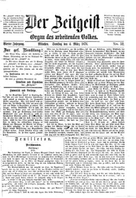 Der Zeitgeist Samstag 4. März 1876