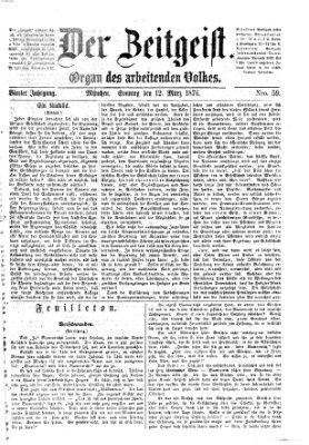 Der Zeitgeist Sonntag 12. März 1876