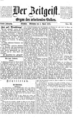 Der Zeitgeist Mittwoch 5. April 1876