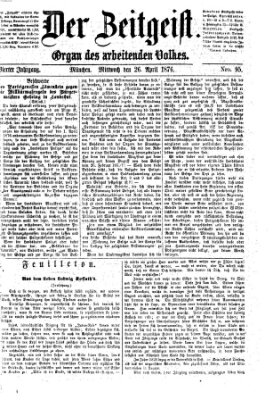 Der Zeitgeist Mittwoch 26. April 1876