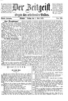 Der Zeitgeist Dienstag 2. Mai 1876