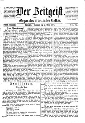 Der Zeitgeist Sonntag 7. Mai 1876