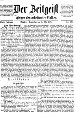 Der Zeitgeist Donnerstag 11. Mai 1876