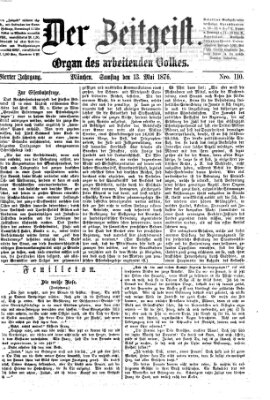 Der Zeitgeist Samstag 13. Mai 1876