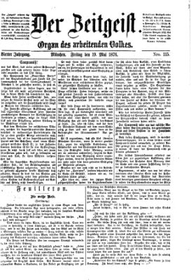 Der Zeitgeist Freitag 19. Mai 1876