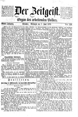 Der Zeitgeist Mittwoch 7. Juni 1876