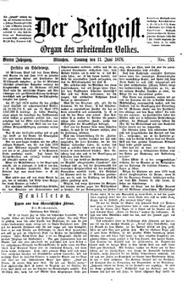 Der Zeitgeist Sonntag 11. Juni 1876