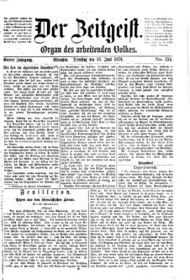 Der Zeitgeist Dienstag 13. Juni 1876