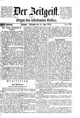 Der Zeitgeist Mittwoch 14. Juni 1876