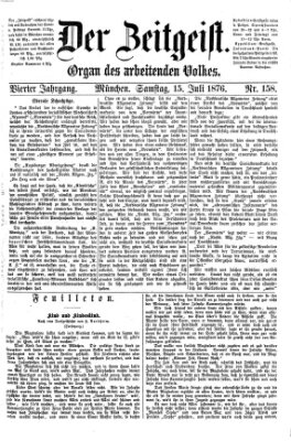 Der Zeitgeist Samstag 15. Juli 1876