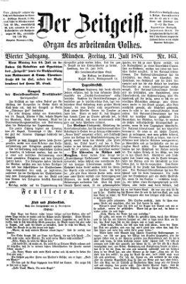 Der Zeitgeist Freitag 21. Juli 1876