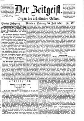 Der Zeitgeist Sonntag 30. Juli 1876