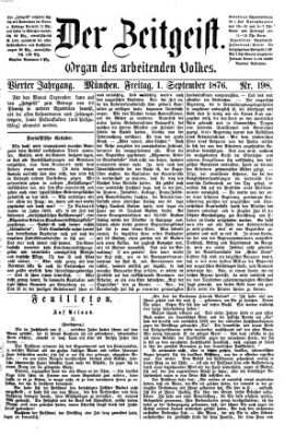 Der Zeitgeist Freitag 1. September 1876