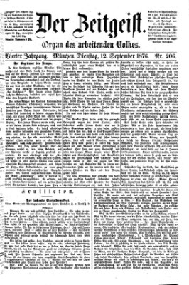 Der Zeitgeist Dienstag 12. September 1876