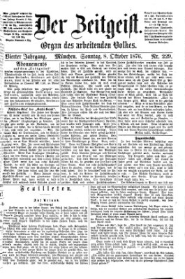 Der Zeitgeist Sonntag 8. Oktober 1876