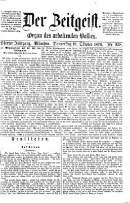 Der Zeitgeist Donnerstag 19. Oktober 1876