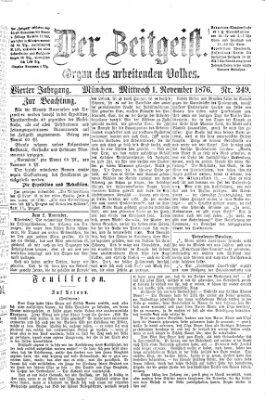 Der Zeitgeist Mittwoch 1. November 1876