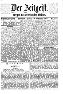 Der Zeitgeist Freitag 10. November 1876