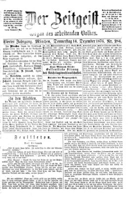 Der Zeitgeist Donnerstag 14. Dezember 1876