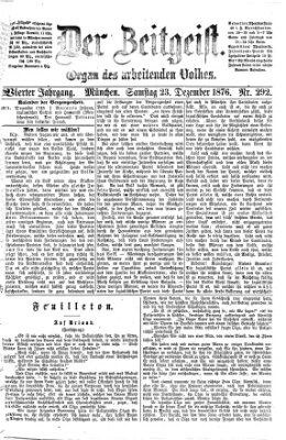 Der Zeitgeist Samstag 23. Dezember 1876