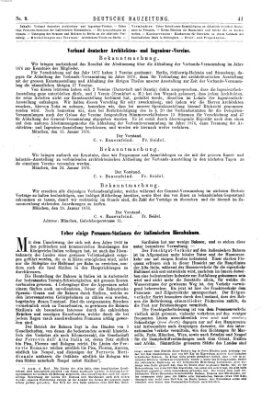 Deutsche Bauzeitung 〈Berlin〉 Samstag 29. Januar 1876