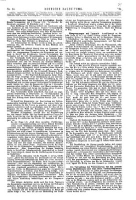 Deutsche Bauzeitung 〈Berlin〉 Mittwoch 16. Februar 1876