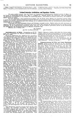 Deutsche Bauzeitung 〈Berlin〉 Mittwoch 1. März 1876